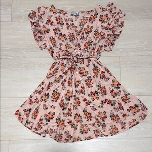 3/$10 Nostalgia Pink Floral A-Line Dress